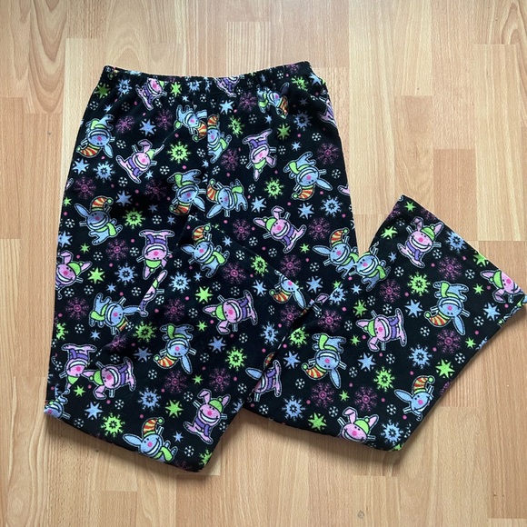 Happy Bunny Jim Benson fleece pj bottoms - Picture 4 of 8